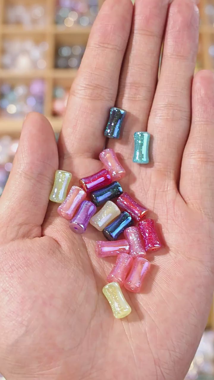 (50pcs)Mermaid Bamboo Tube Beads
