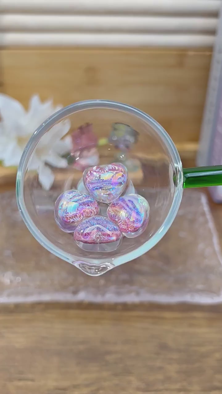 Oil-Painted Heart-shape Beads