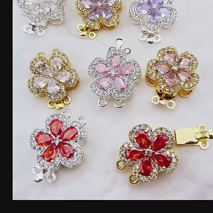 Double Row Floral End Clasp