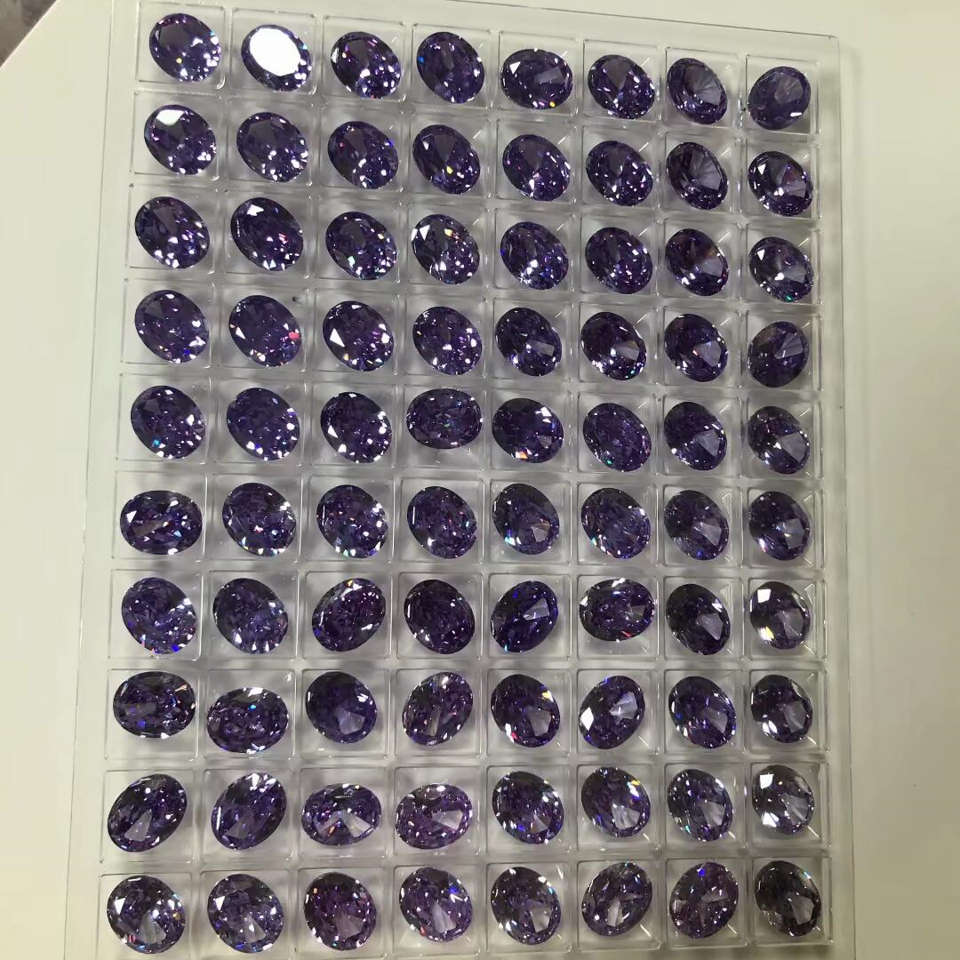 5A 4-16mm Oval Ice Flower Cut Loose CZ Stone - 1pcs