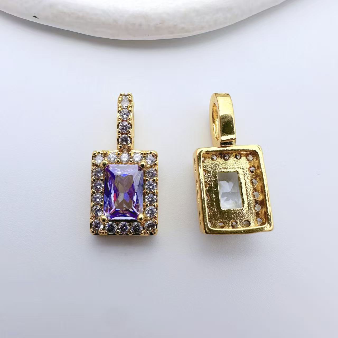 Square Shape Pendent Connection Closure/Clasp