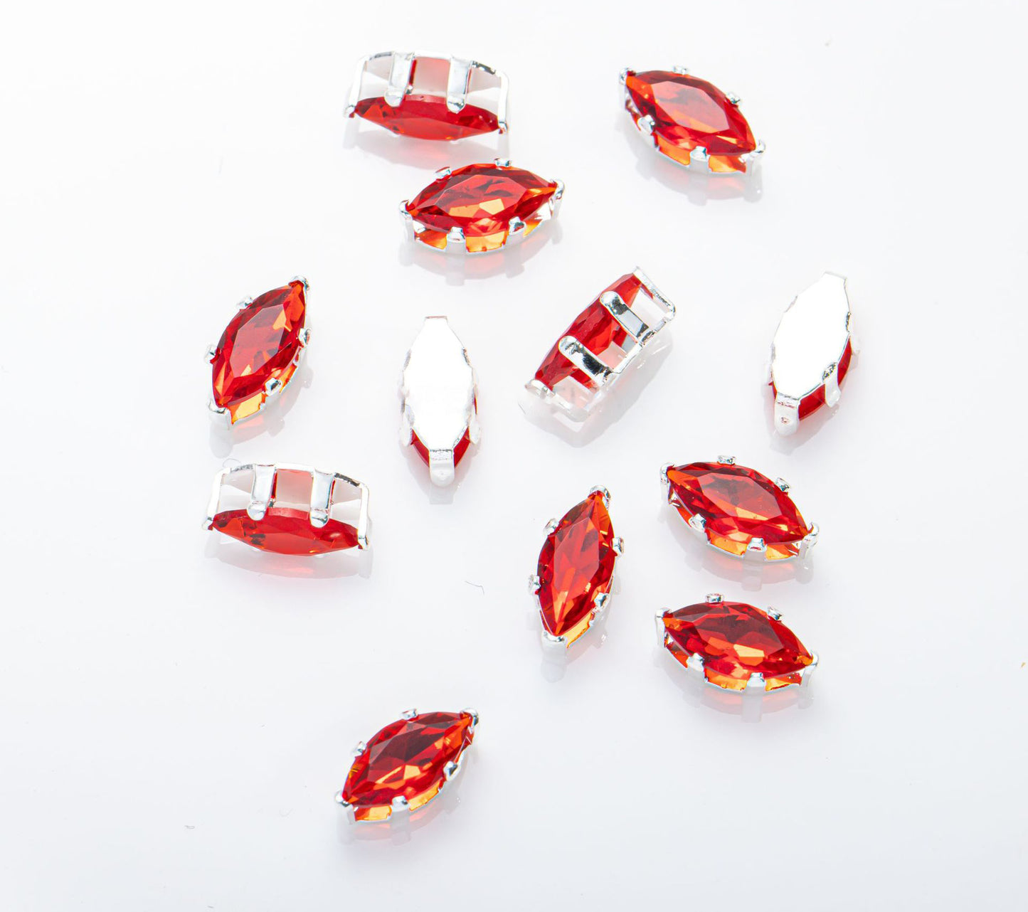 3x6mm 6-prong Marquise Zircon Beads