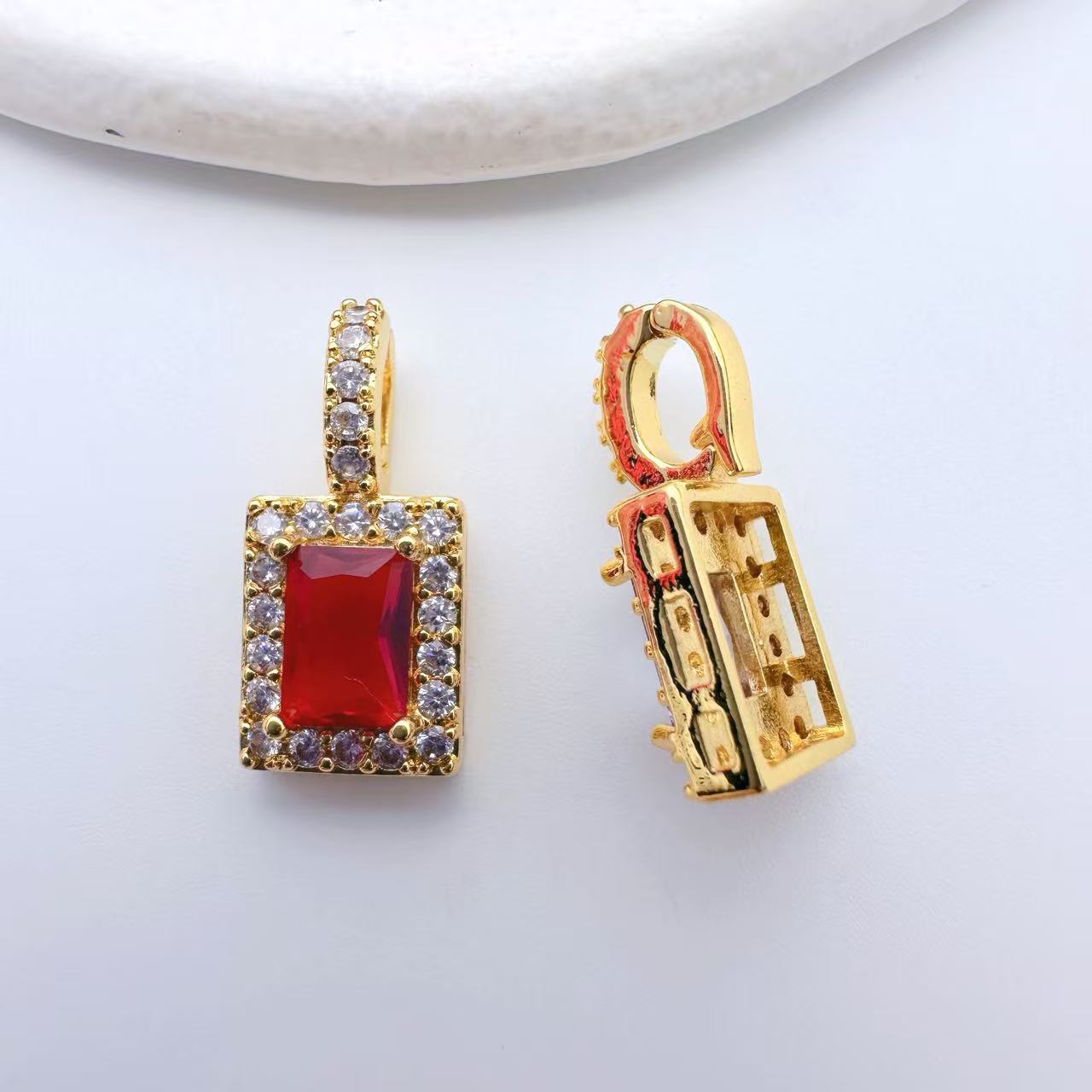 Square Shape Pendent Connection Closure/Clasp