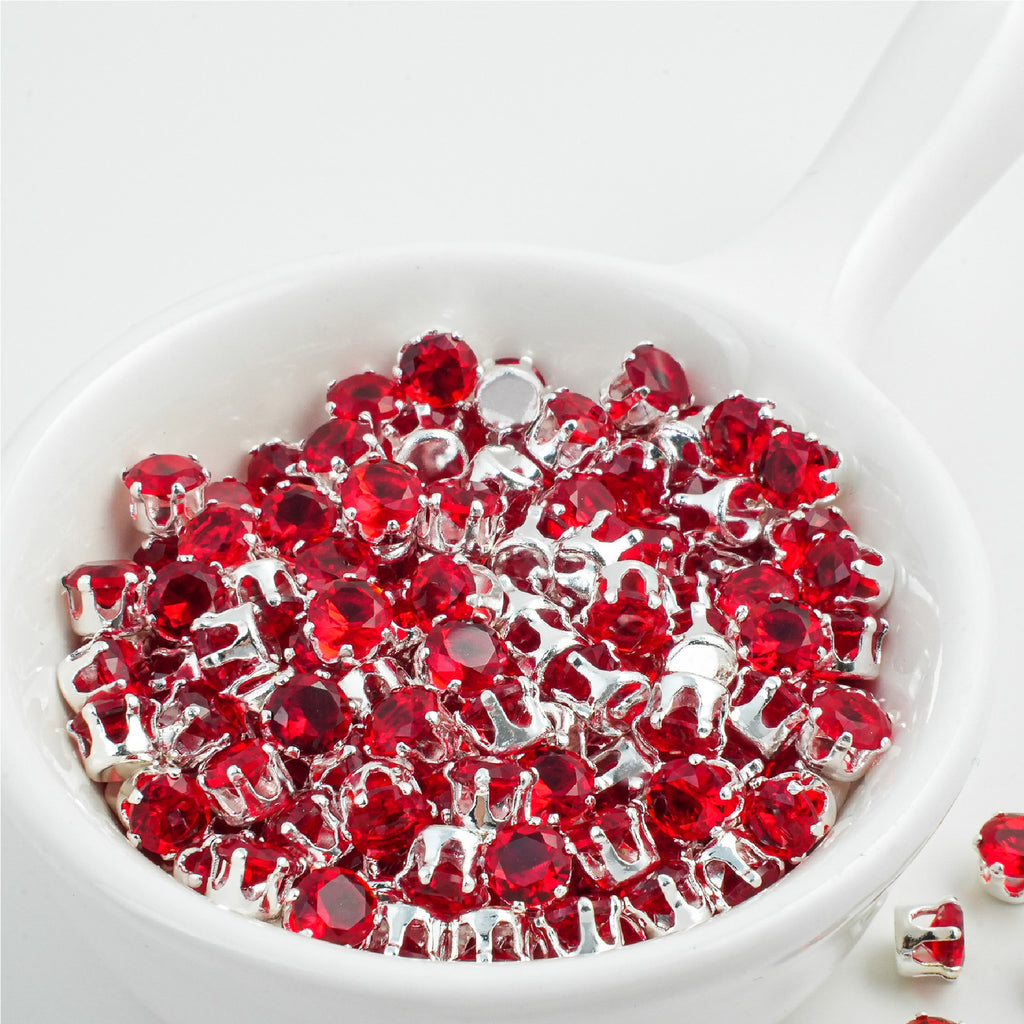 (100pcs)4MM Round Prong-Set CZ