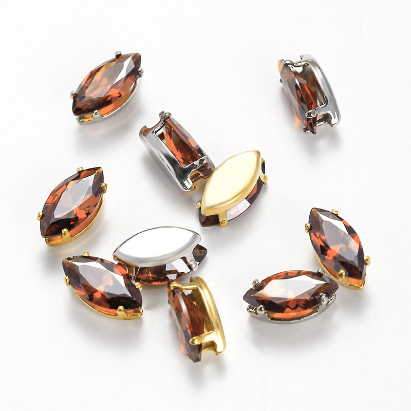 (100pcs)3x6mm Marquise Prong-Set CZ