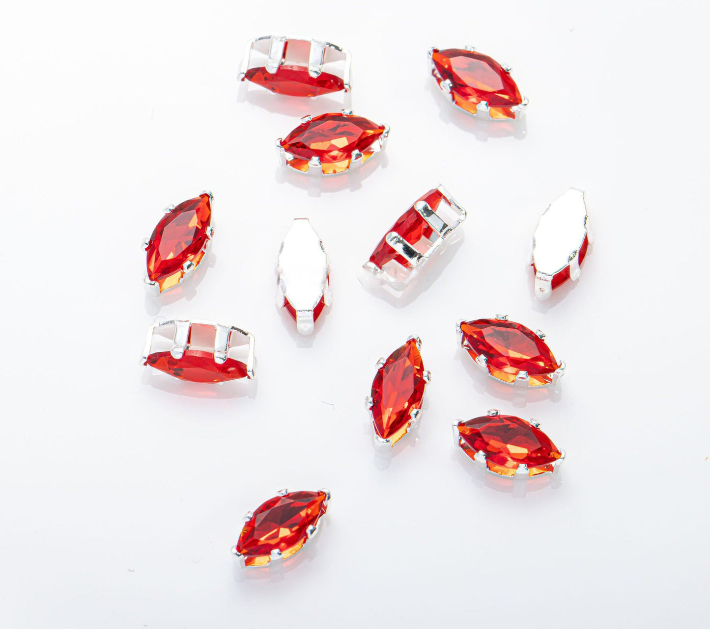 4x8mm 6-prong Marquise Zircon Beads