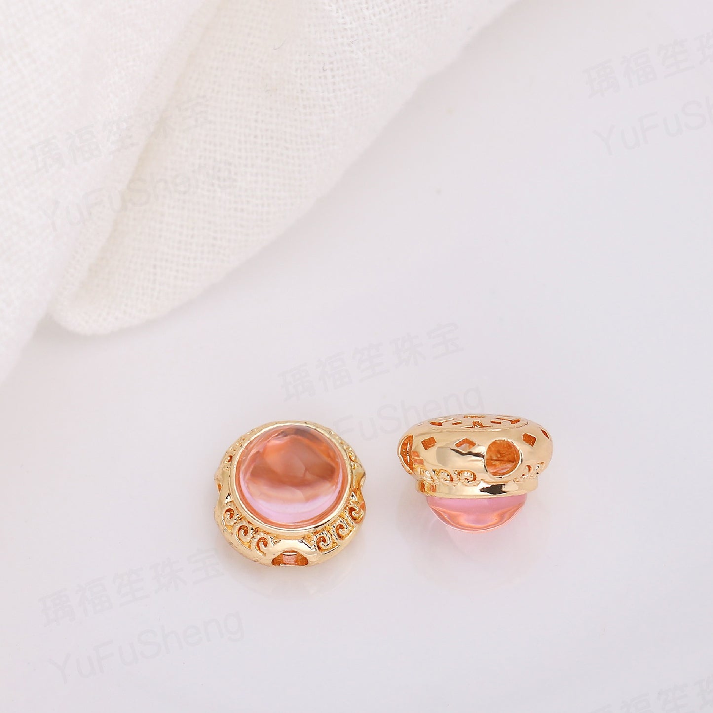 Round Aquamarine Spacer