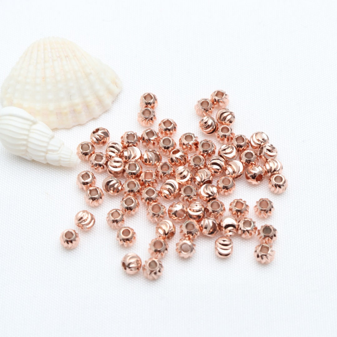 Round Pumpkin Shape Spacer Beads
