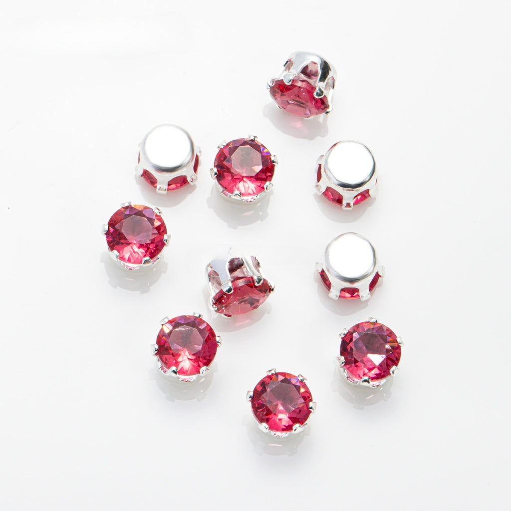 (100pcs)6MM Round Prong-Set CZ