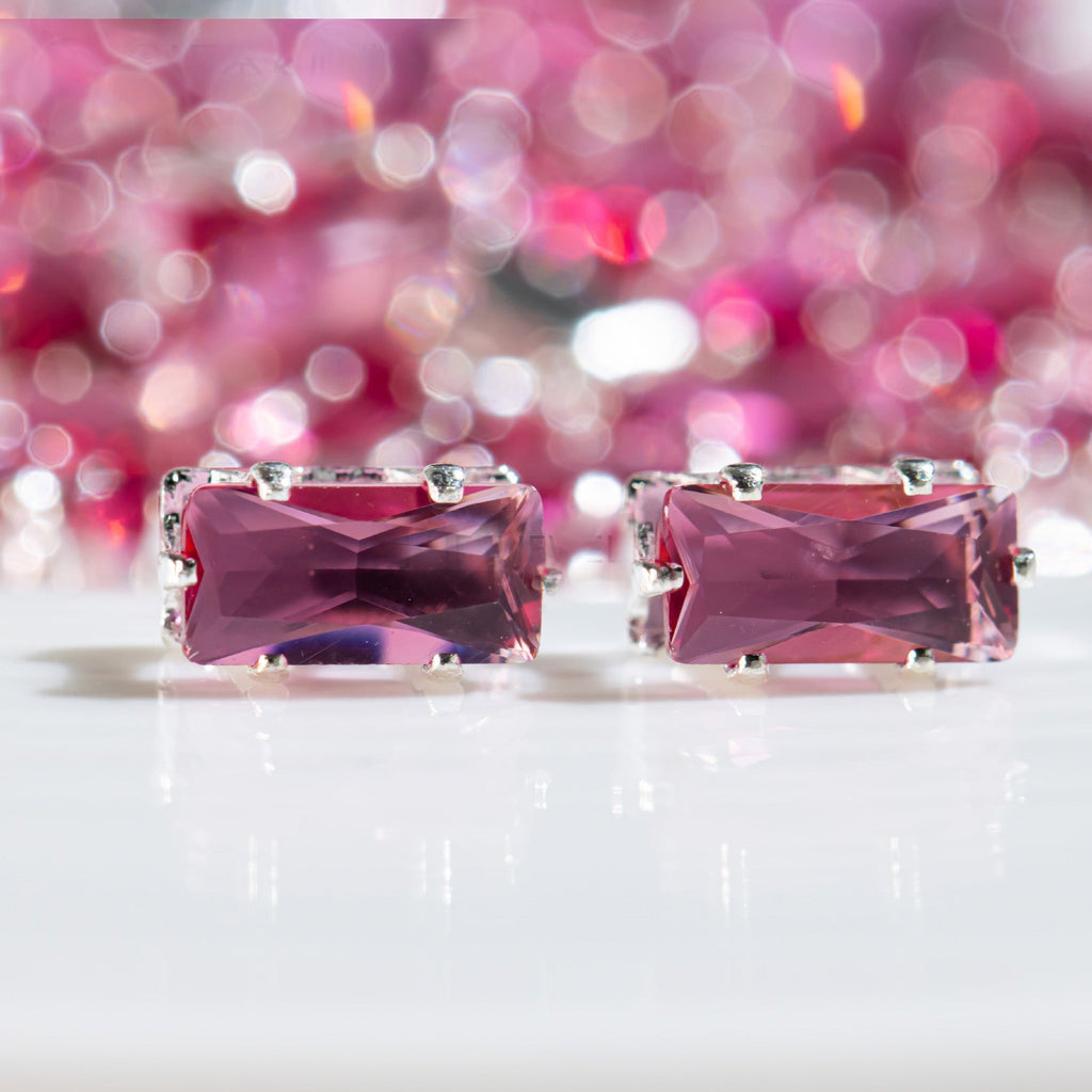 (100pcs)2.5x5mm Rectangle Prong-Set CZ