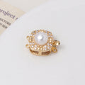 Double CZ Pearl Bracelet Clasp