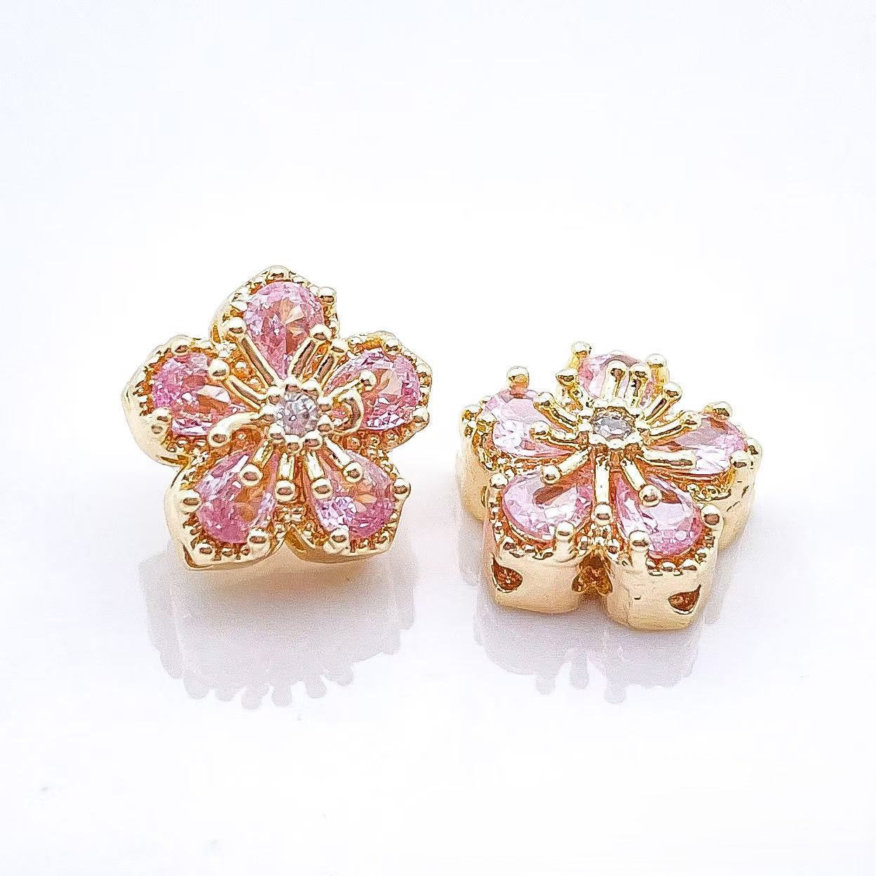 Flower CZ Spacer Beads