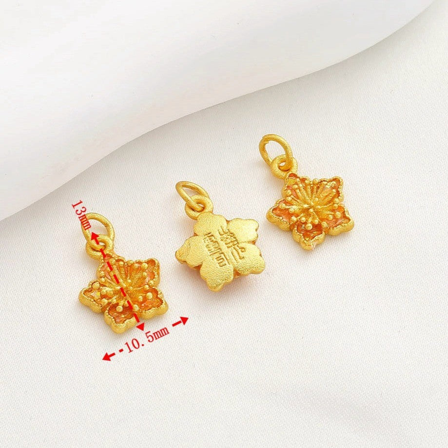 Sand Gold Ruyi Lock Butterlfy Bow Pendant