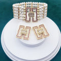 5-Row Gold Plated Clasp for Multi-Strand Jewelry