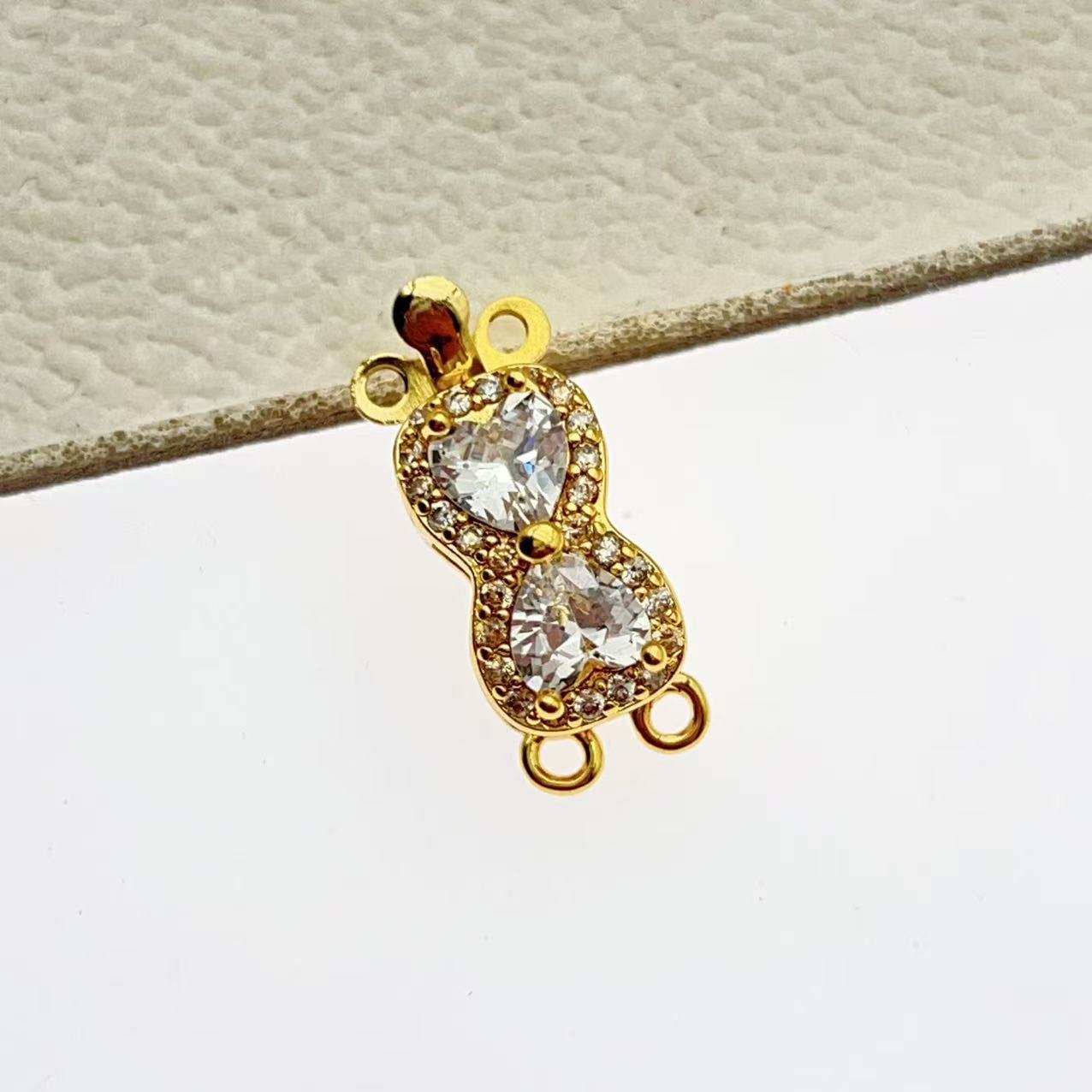 Peanut CZ Closure with Double Row