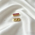 (10pcs)Plated Rectangular Double-Row Spacers