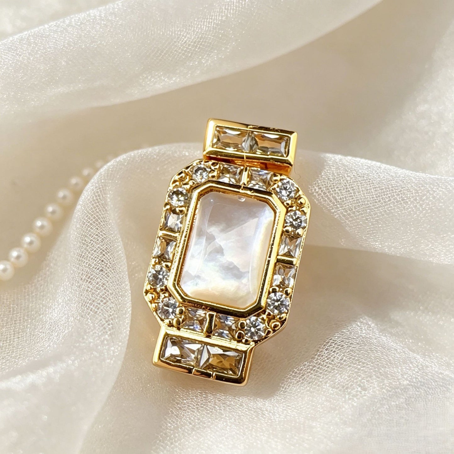 Fat Bell Sqaure Zircon Closure Set