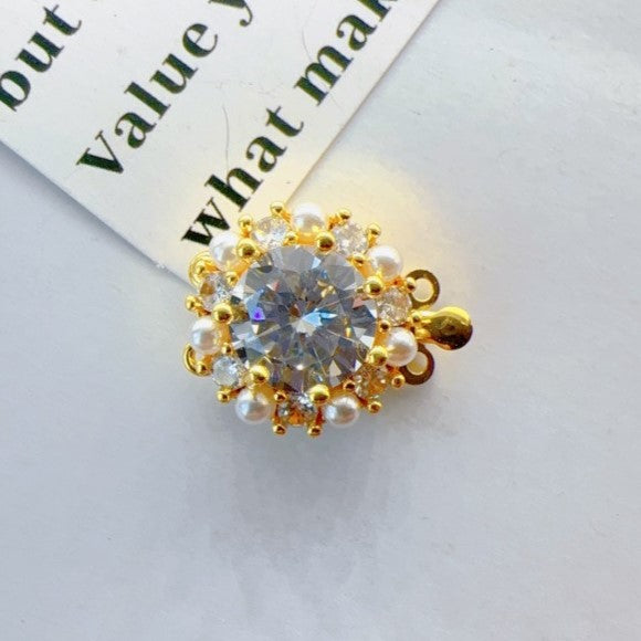 Plated Pearl Minimalist Double-Row Clasp