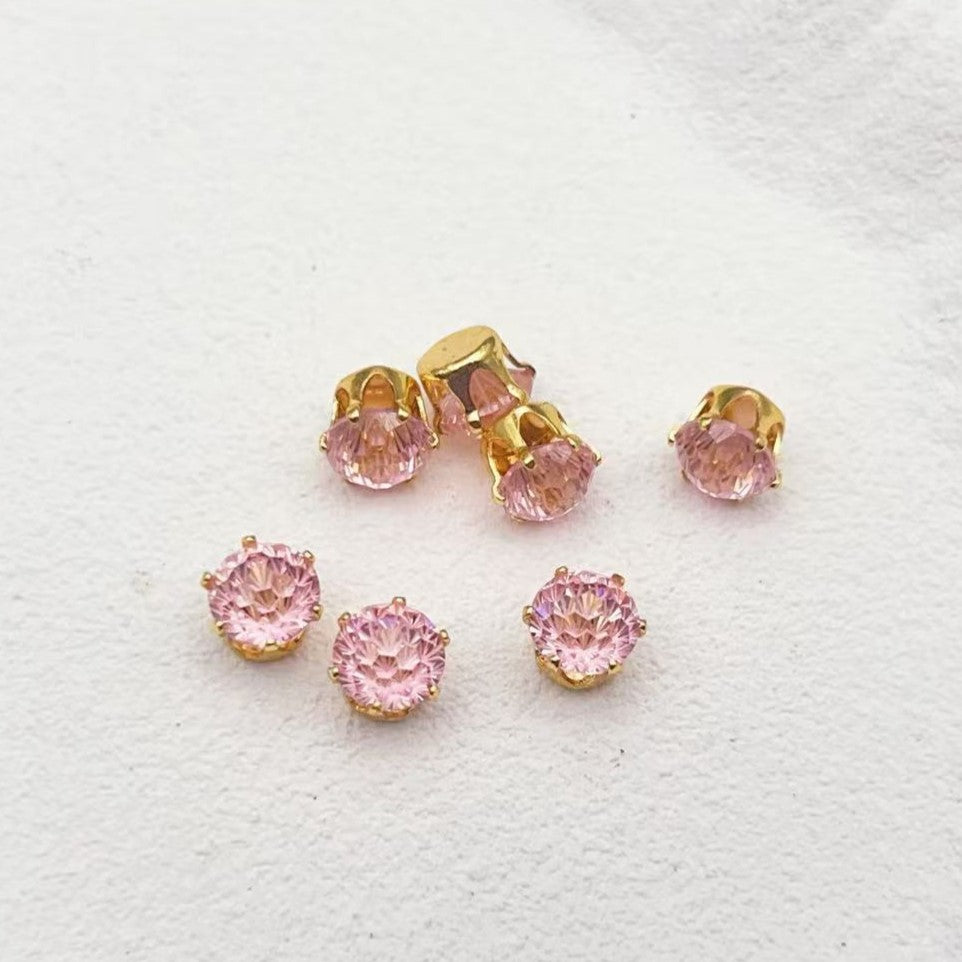 6mm Firework-Cut Prong Set CZ