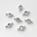 (10pcs)8mm Simple Double-Row Spacers with CZ