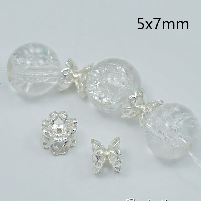 (5pcs)Flower Bead Caps / Spacers