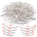 50pcs Plated Curve Shape Textured Curved Tube Bar Beads