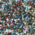 (10g)2x4mm Picasso Abacus Beads ¨C Vintage Glass Seed Beads