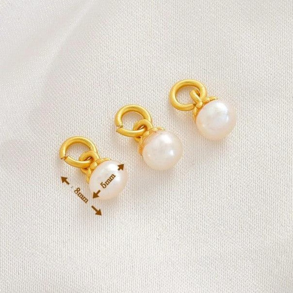 Gold-Filled Tarnish-Resistant Gourd & Calla Lily Fortune Spacer Bead Pendant