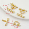 3-Row Gold Plated Clasp for Multi-Strand Jewelry