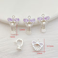 CZ-Set Bow Pearl Single Clasp