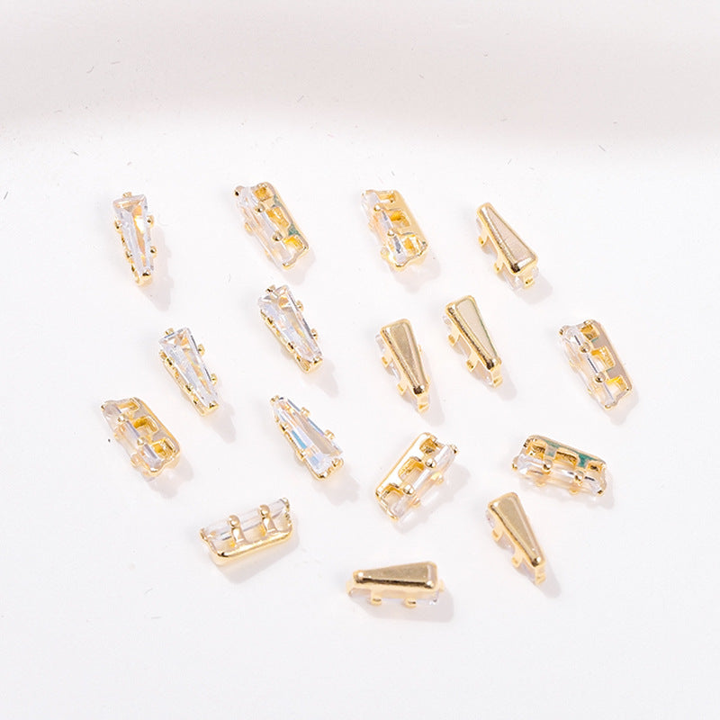 (100pcs)All Shape Geometric Zirconia Prong-Set CZ