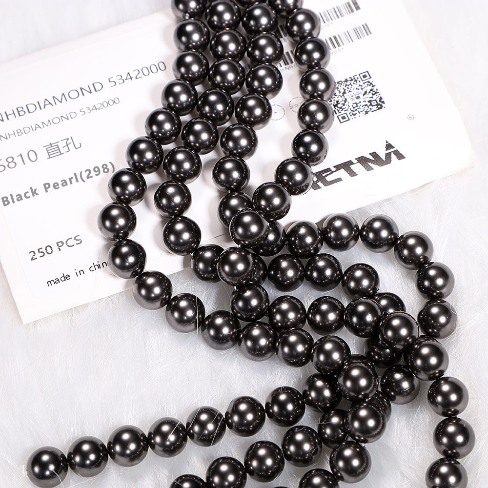 40cm Crystal Round Pearls, Full-Drilled Beads, 3-16mm, Swarovski Color