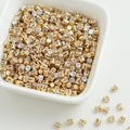 (30pcs)3MM Round Gold Base Prong-set CZs