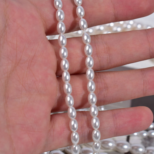 Crystal Oval Pearls, Full-Drilled Beads