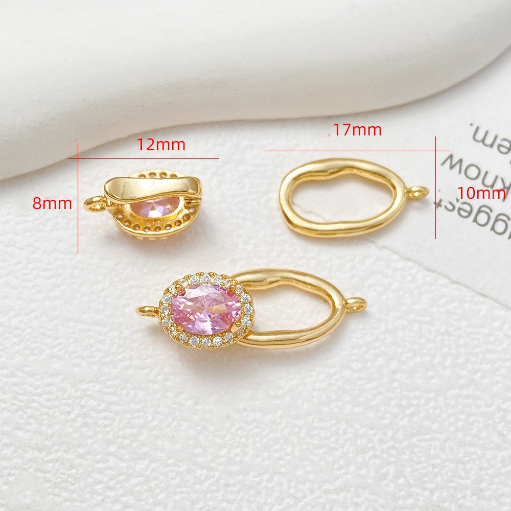 Tarnish-Resistant Figure-8 Baroque Oval CZ Clasp