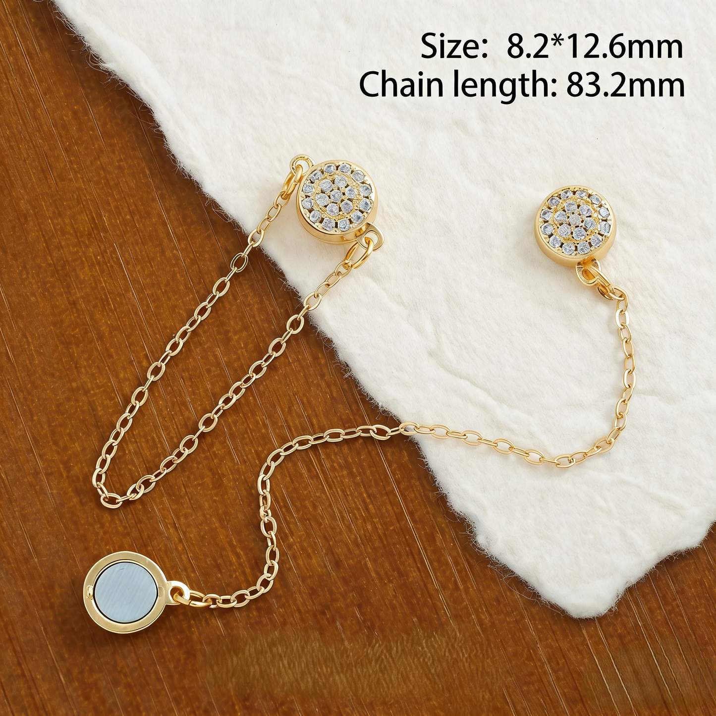 Full Diamond Cylinder Magnetic Clasp