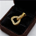 CZ-Set Single-Round Heart Clasp