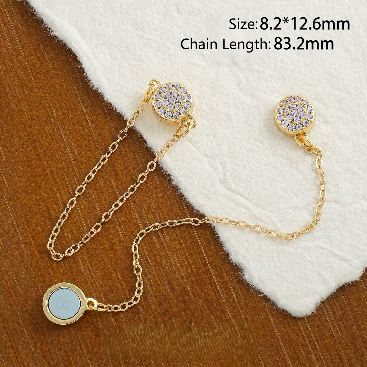 Full Diamond Cylinder Magnetic Clasp