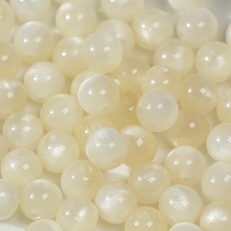(50pcs)8/10/12/16MM Cat Eye Resin Loose Beads