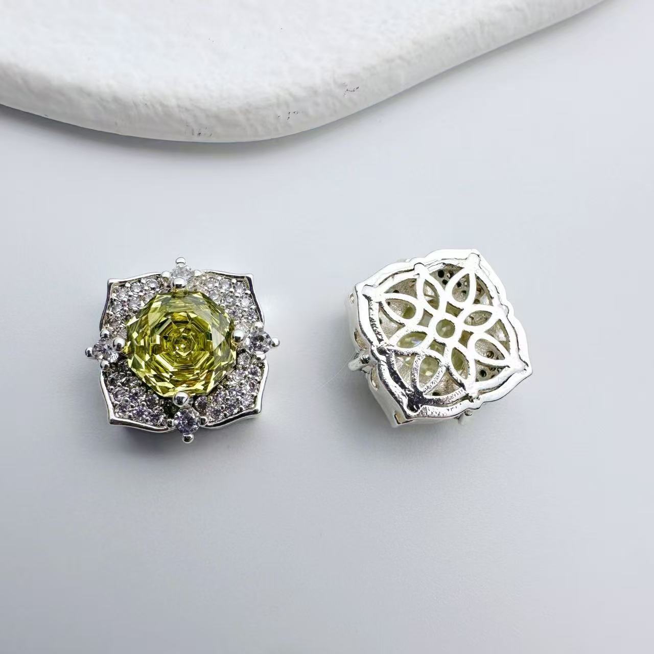 Rose Cut Square Zircon Spacer