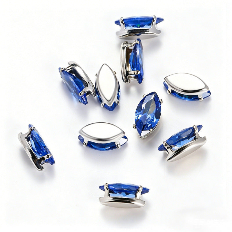 (50pcs)5x10mm 4-prong Marquise Prong-set CZs Zirconia