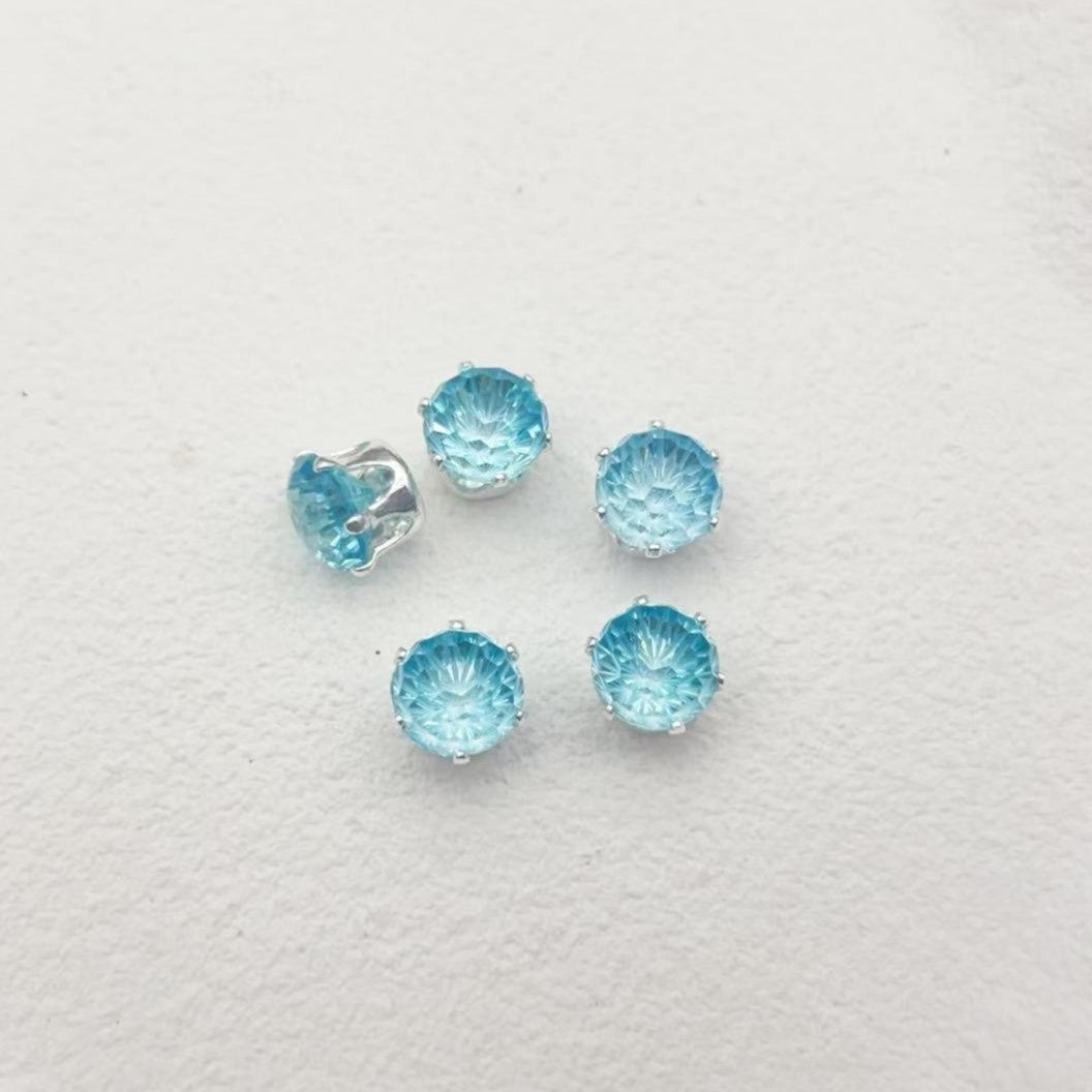 6mm Firework-Cut Prong Set CZ