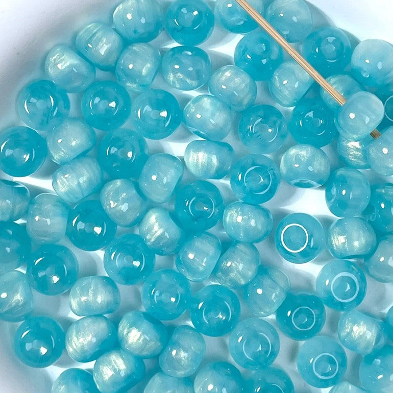 (50pcs)8x11mm Gilded Resin Apple Beads - Gradient Paint Effect