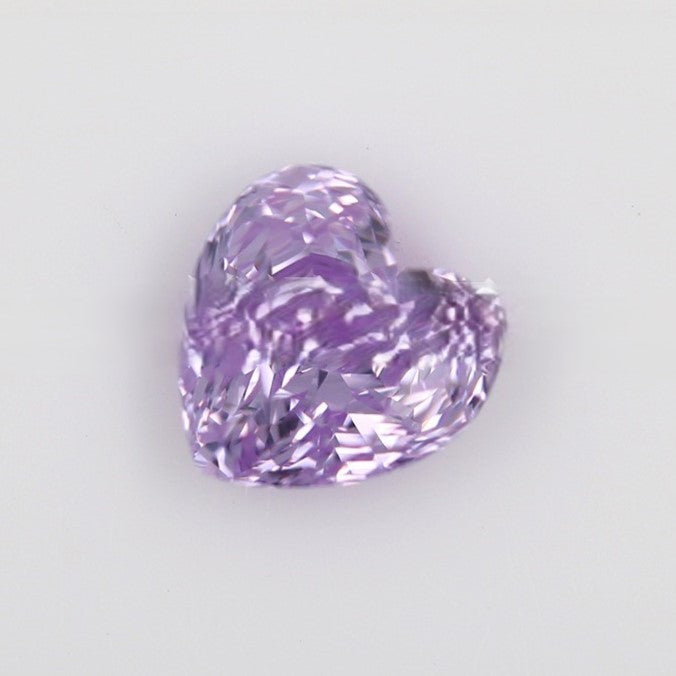 5A 6-8mm Heart Shape Rose Cut Loose CZ Stone - 2pcs
