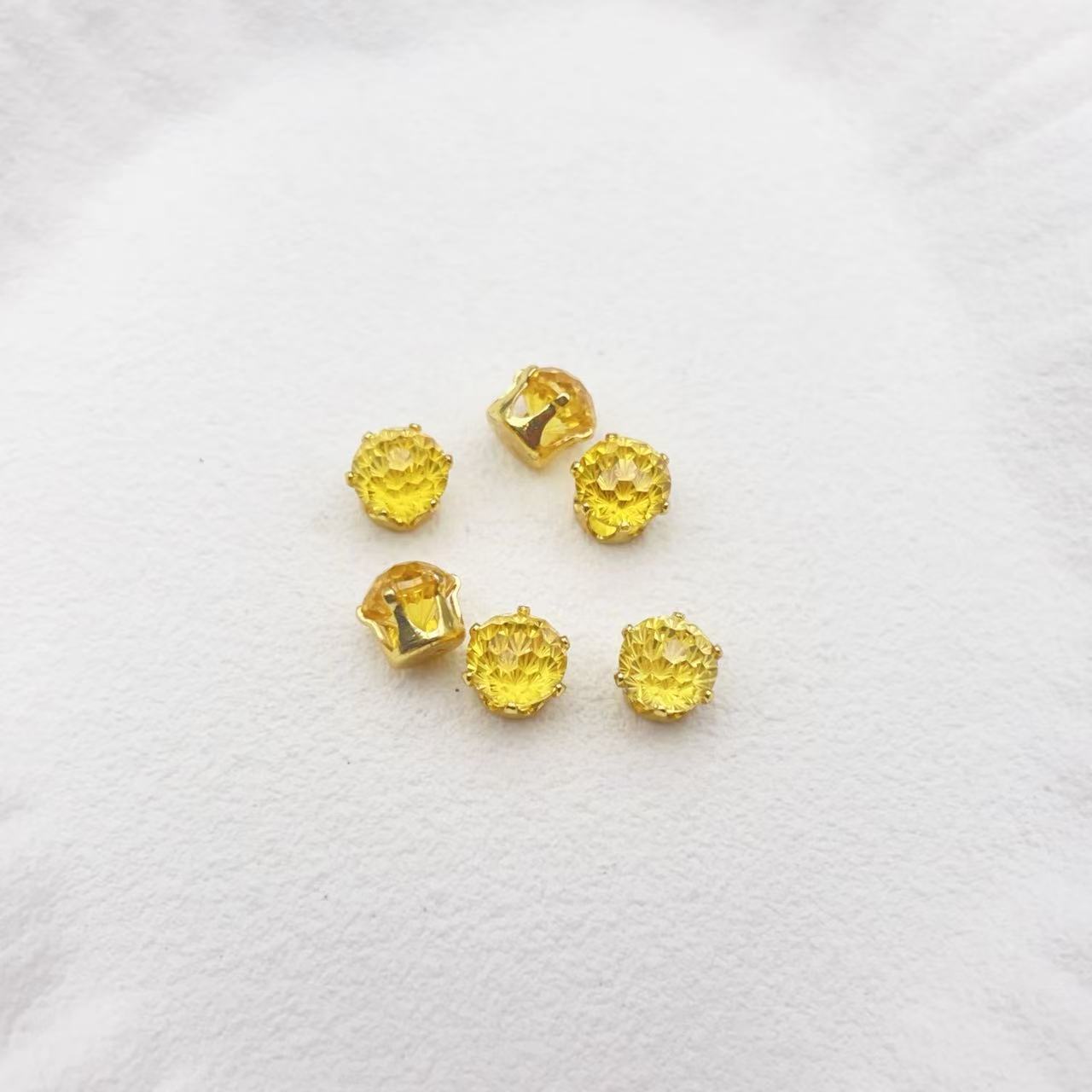 6mm Firework-Cut Prong Set CZ