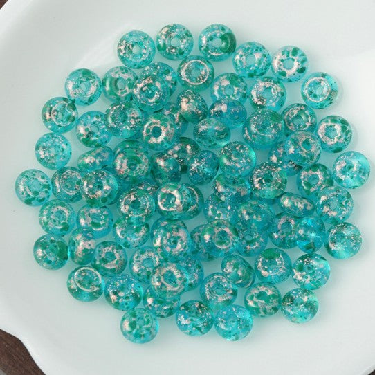 (100pcs)3x6mm Picasso Abacus Beads - Vintage Glass Seed Beads