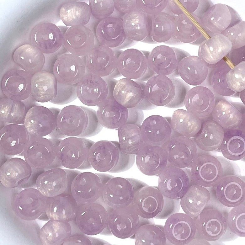 (50pcs)8x11mm Gilded Resin Apple Beads - Gradient Paint Effect