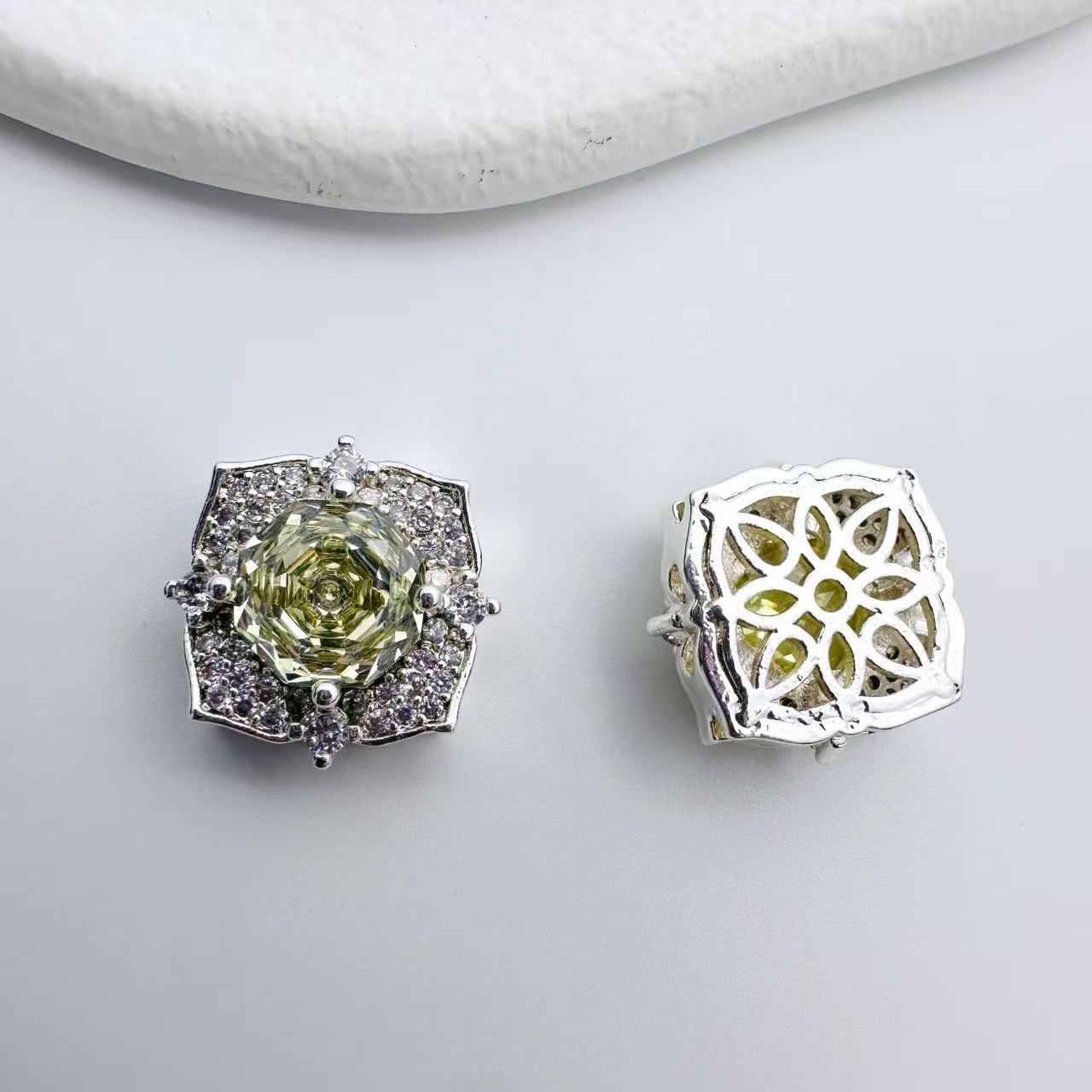 Rose Cut Square Zircon Spacer