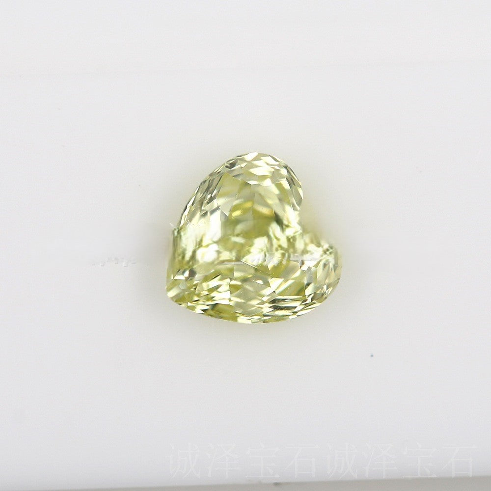 5A 6-8mm Heart Shape Rose Cut Loose CZ Stone - 2pcs