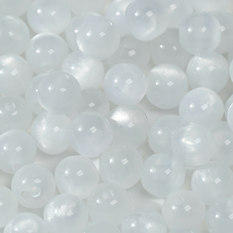 (50pcs)8/10/12/16MM Cat Eye Resin Loose Beads
